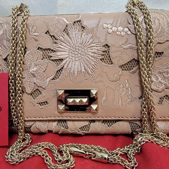 Rare VALENTINO Girello Flap Bag in Blush - Picture 13 of 14